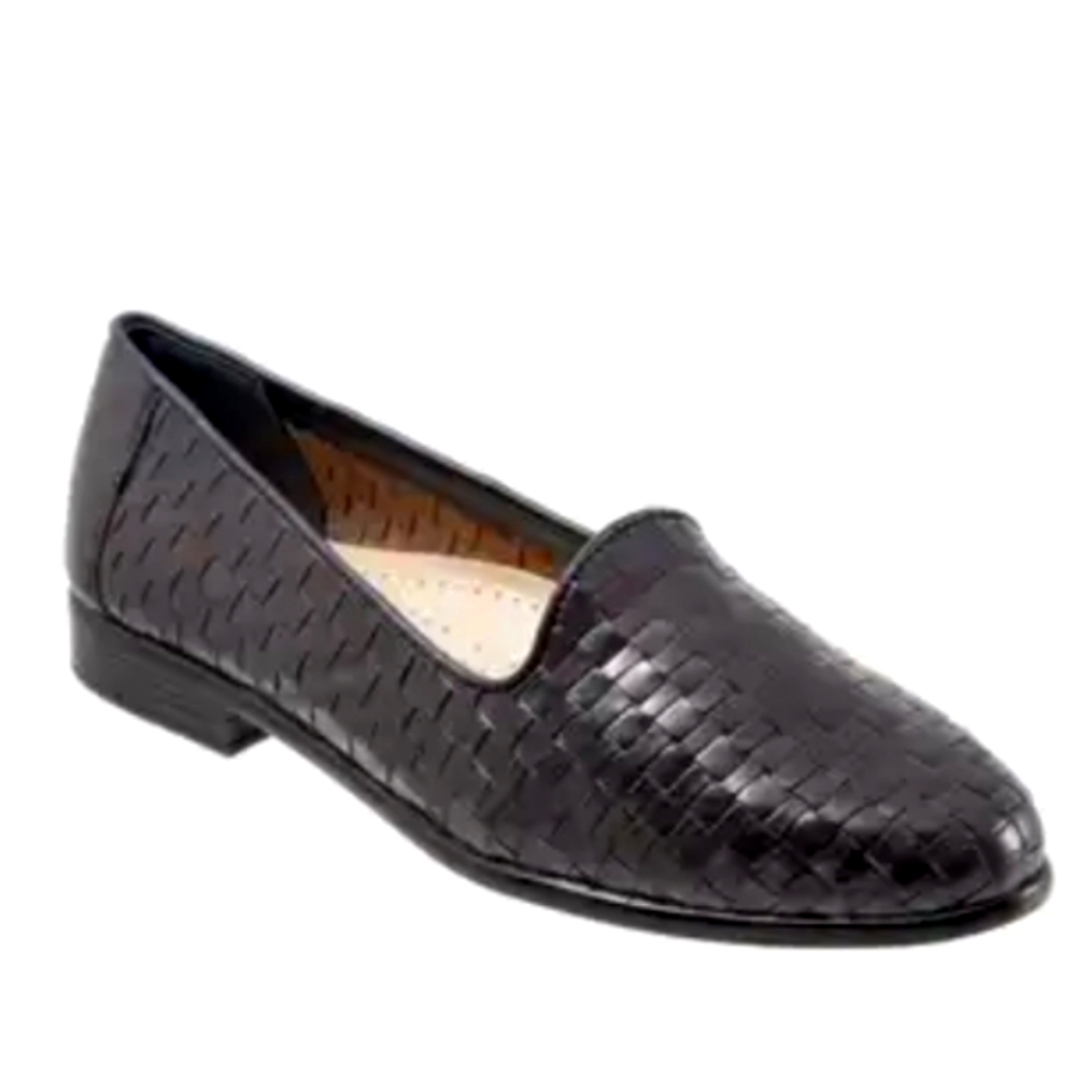 Trotters (Size 8.5) Black Leather Upper "Lizette" Slip-on Casual Flats/Loafers